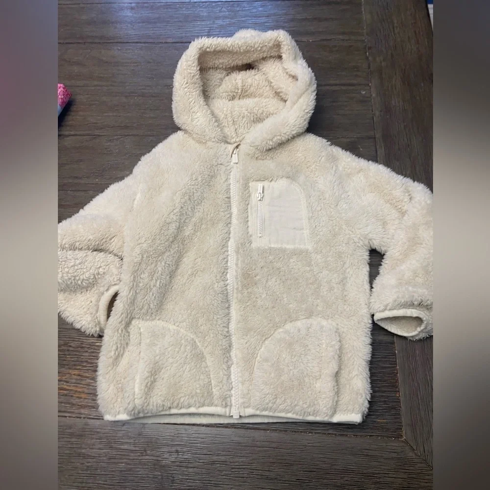 Unisex Sherpa Zip-Front Pocket Hooded Jacket for Toddler 5T